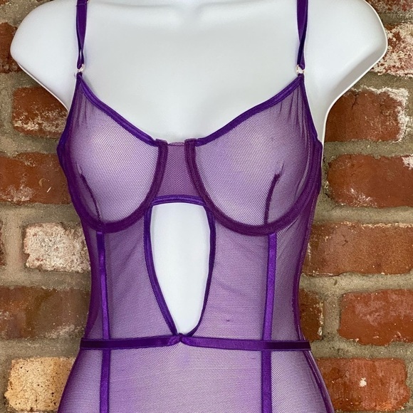 Mapale Mesh Underwire Teddy in
Orchid New Size S/M - Picture 5 of 7